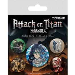 Attack on Titan Pin-Back Buttons 5-Pack Season 4